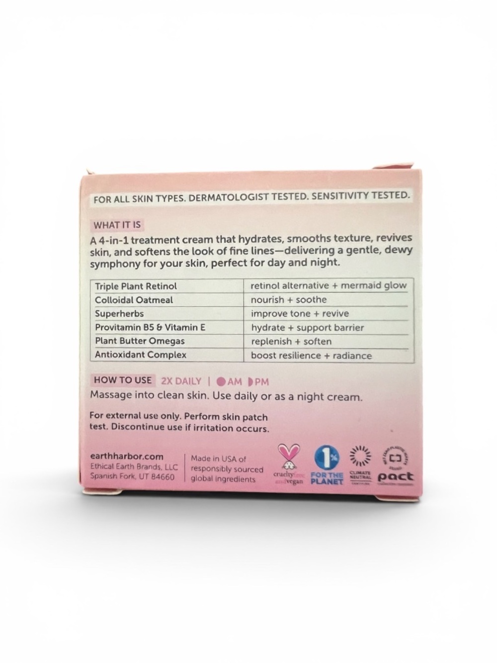 Earth Harbor SIREN SILK Bio-Retinol Hydration Cream, Full Size - Picture 5 of 7